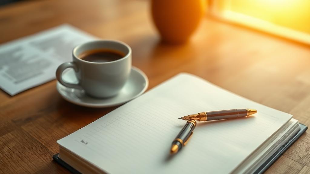 Morning journal and coffee — a daily thinking-in-English routine